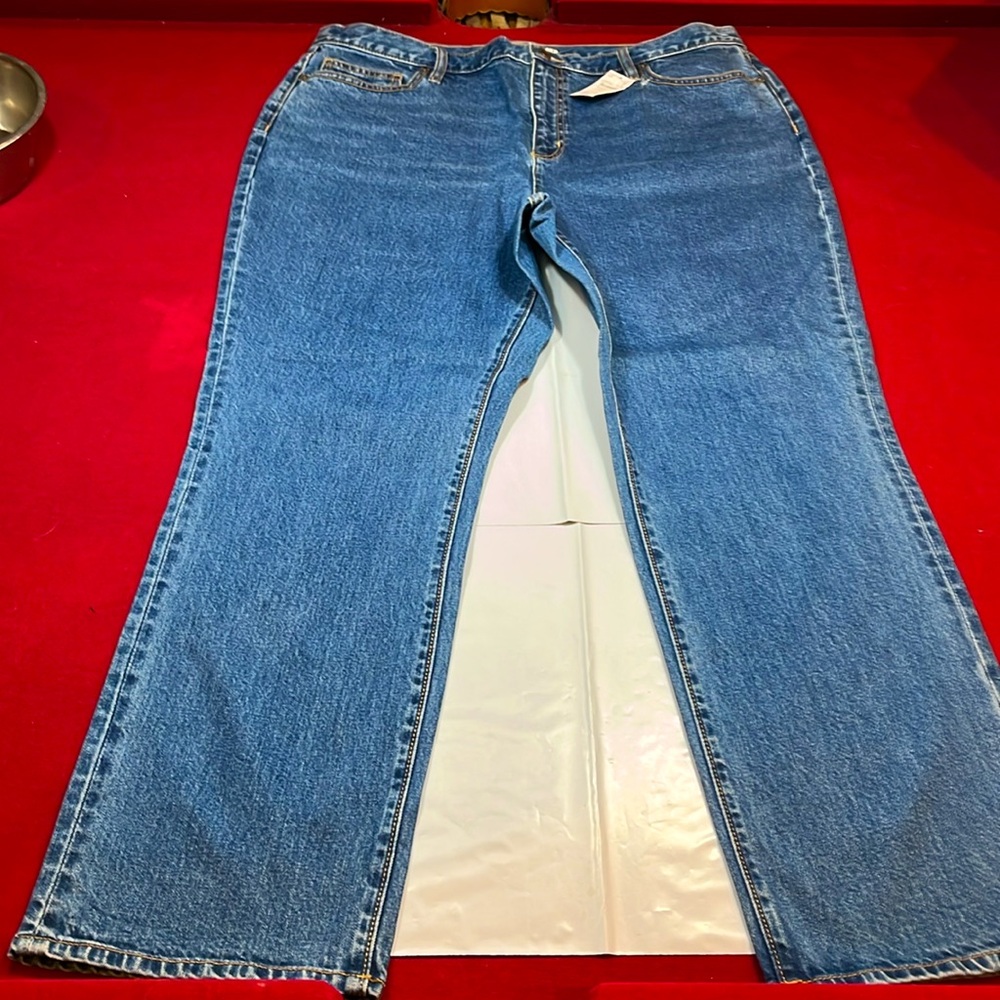 Lands End High Rise Straight Jean women’s 18 straight leg Classic Fit denim New